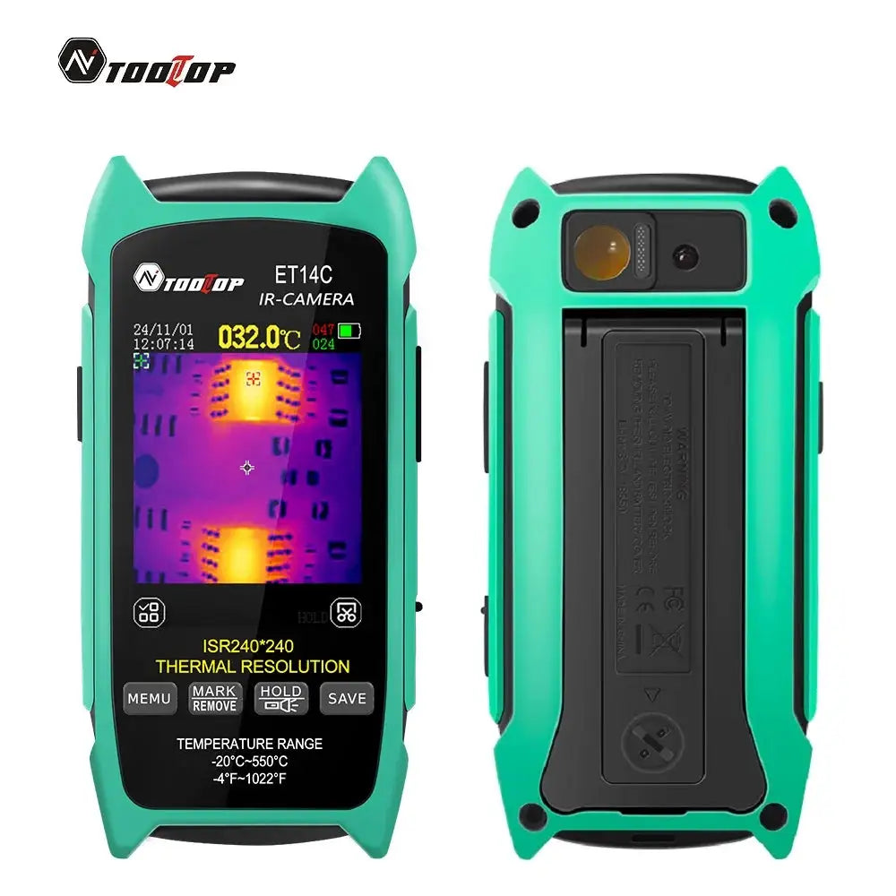TOOLTOP ET14C 2.8inch Thermal Imager 25Hz Home Thermal imaging Camera ISR240x240 Thermography with Stand Electrical Fault Detect