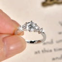 Gold Moissanite Engagement Ring