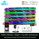 Addressable COB RGBIC LED Strip 1-10m WS2811 12V/24V Dream Color Lights