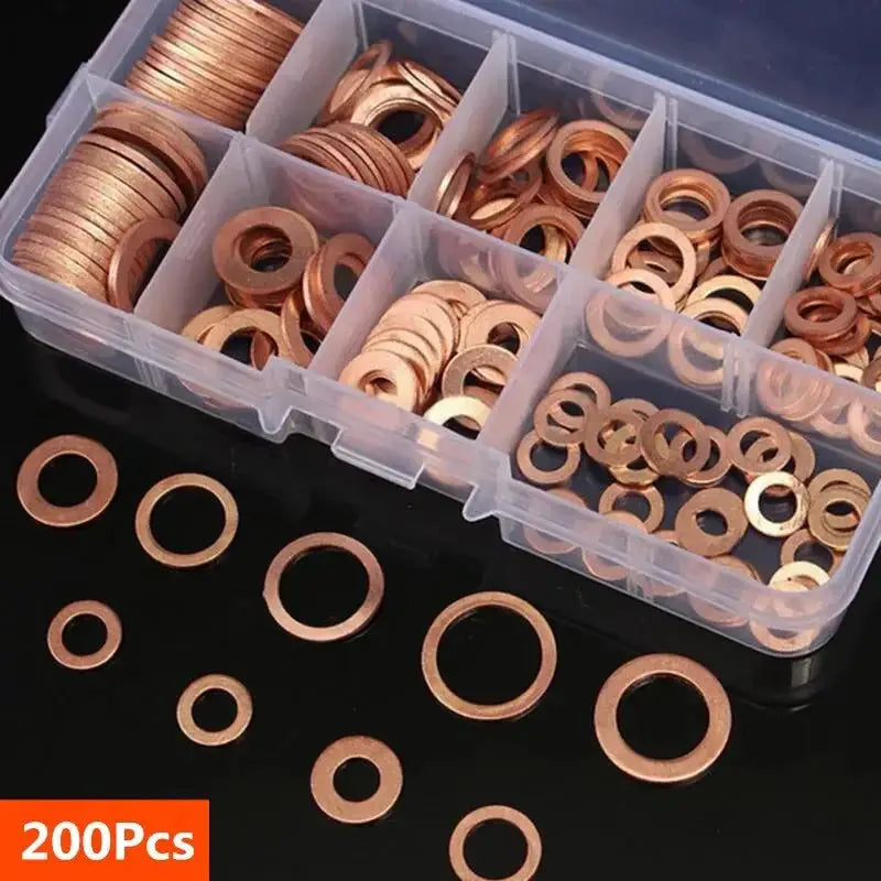 Copper Washer Gasket Nut And Bolt Set Kit M8 M10 M12 M14
