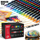 Vibrant Acrylic Brush Markers Kit