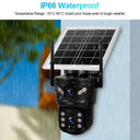 Solar Outdoor Security Camera With 6MP Dual Lens PTZ