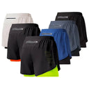 Men Quick Dry Double Layer Running Shorts Black