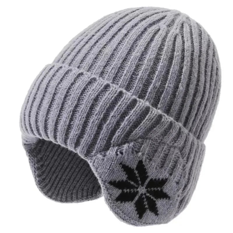 Snowflake Knit Winter Hat