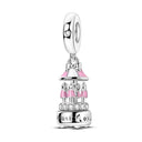 Charm Silver Plated Zircon Beads
