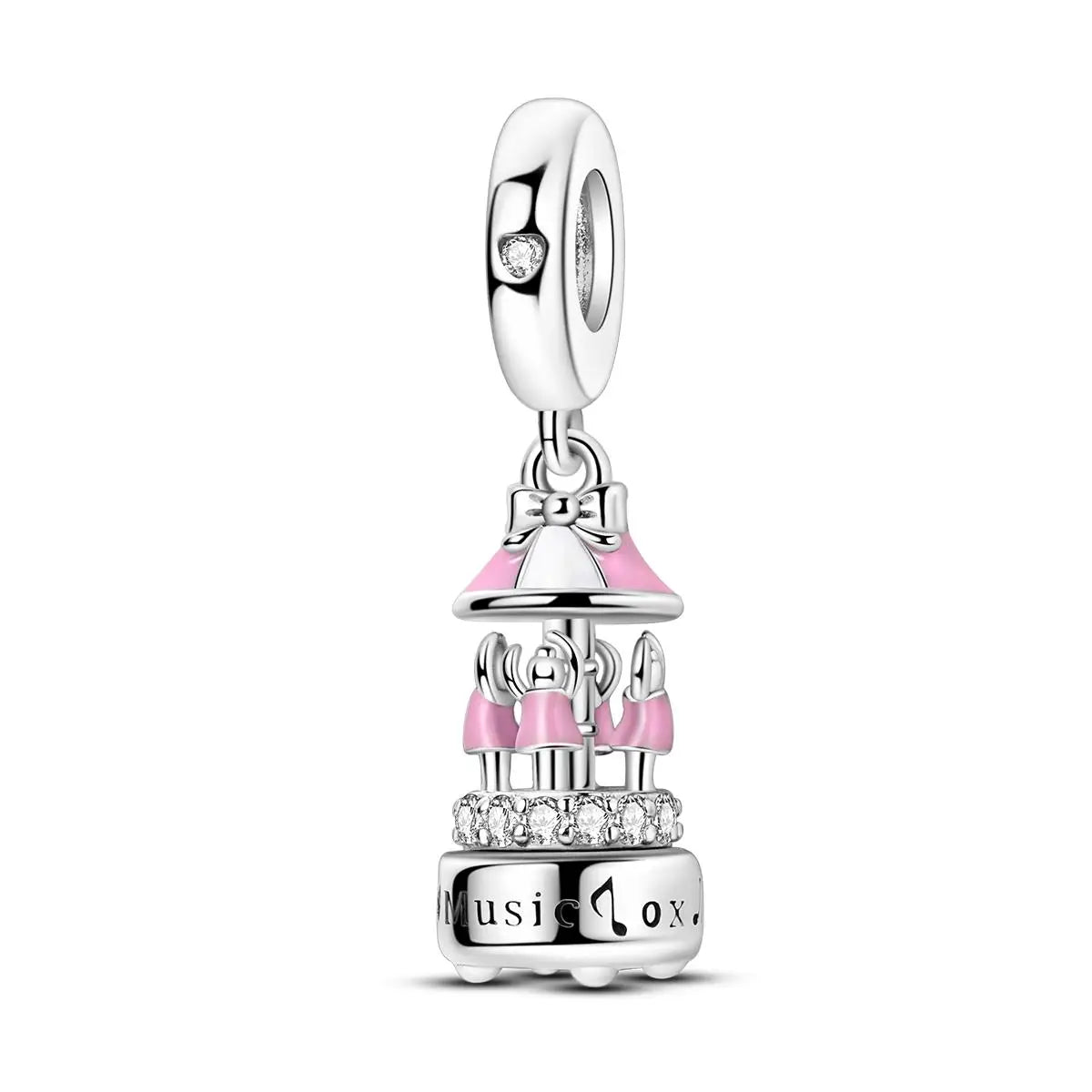 Charm Silver Plated Zircon Beads
