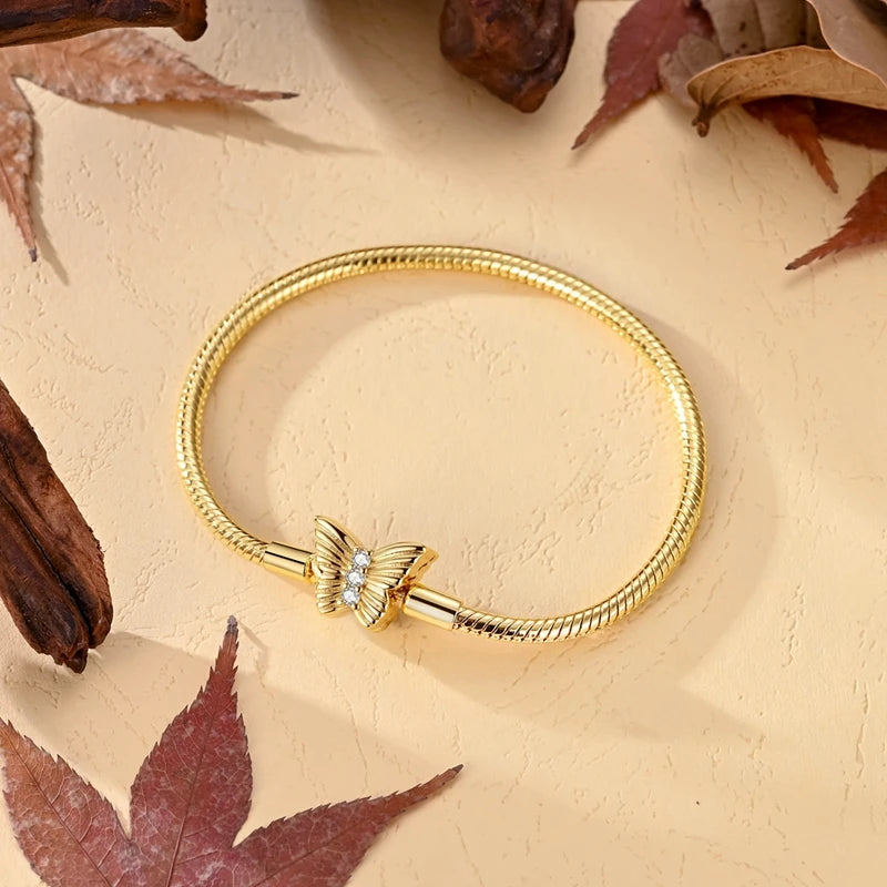 Sterling Silver Golden Love Bracelet