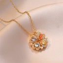 Fashion Retro Lucky Four Leaf Clover Necklace Gift for Women
