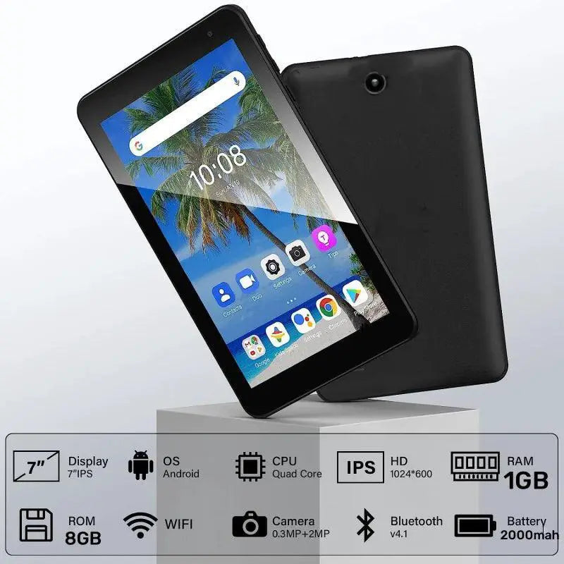 7 Inch Quad Core Android Tablet With Dual Cameras 1GB RAM