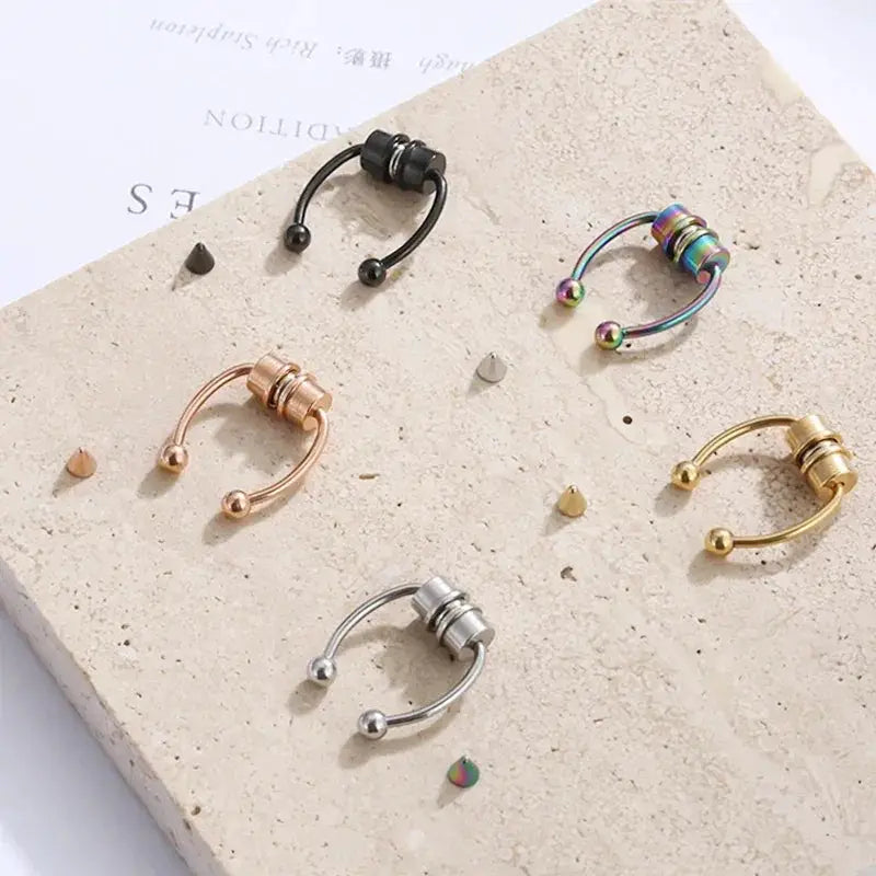 Women Fake Nose Ring Hoop Septum Non Piercing Clip