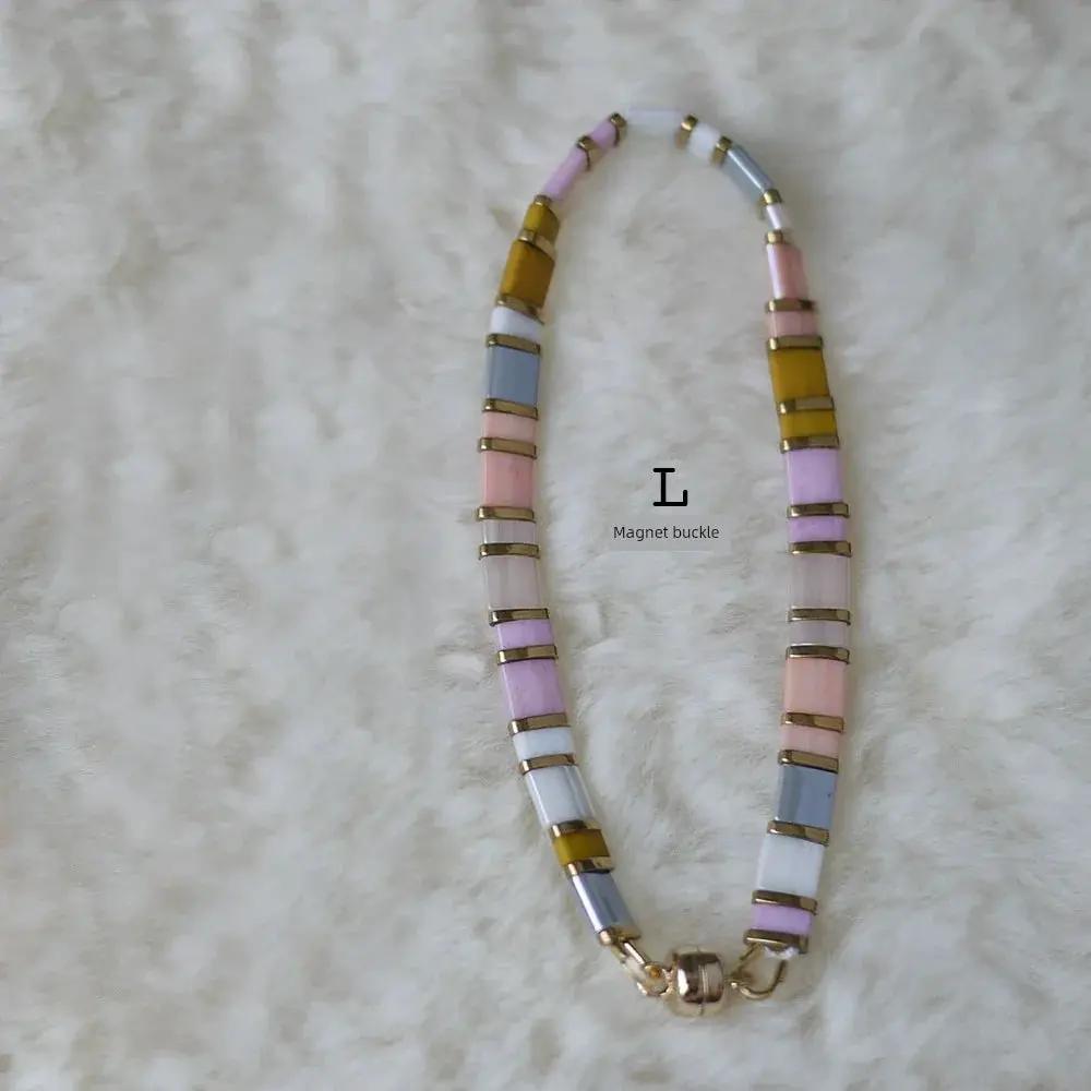 Unisex Miyuki Bracelet with Stone Look — product view 11