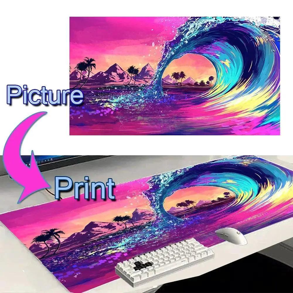 Anime Pink Deskmat Personalized Gaming Mouse Pad For Gamers