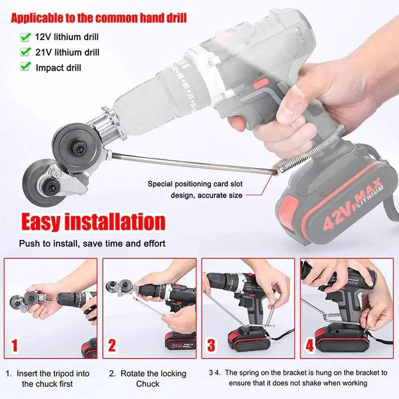 Electric Drill Plate Cutter Sharp Blade Double Headed Tool