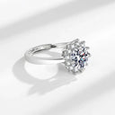 Moissanite Ring in Sterling Silver Classic Round