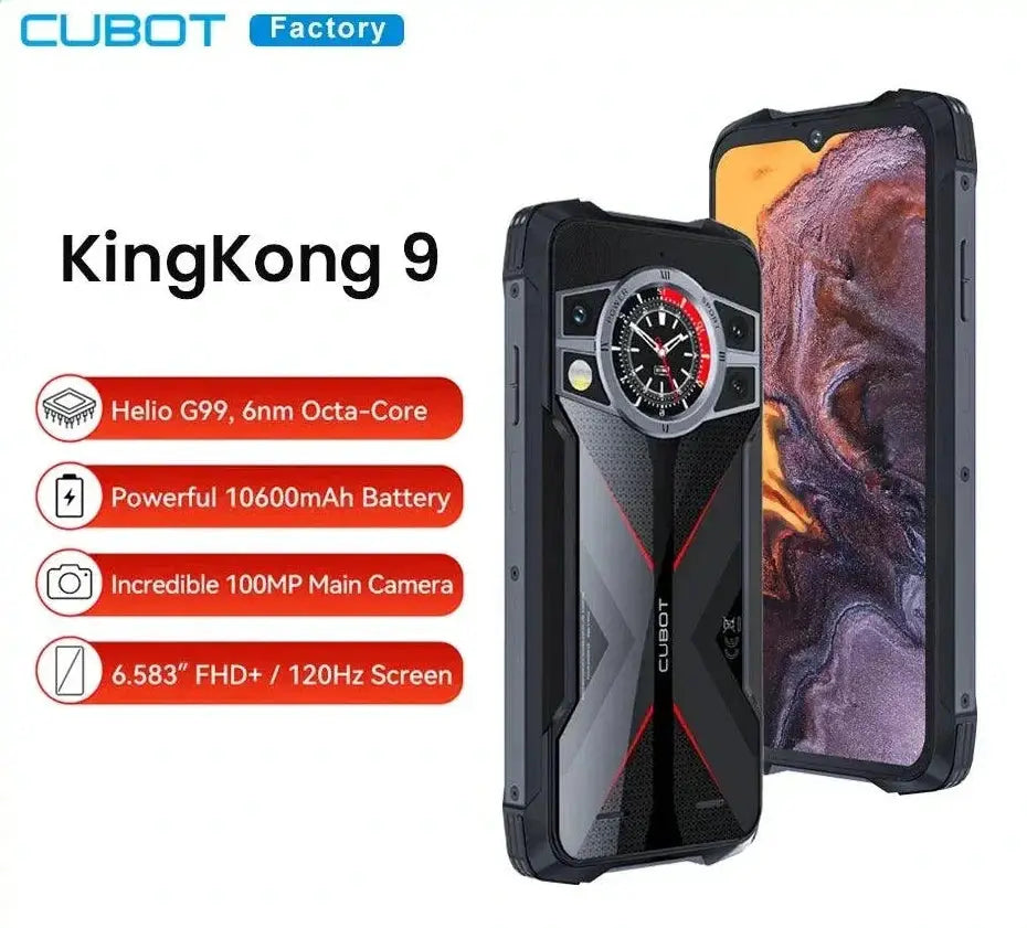 Cubot KingKong 9 Rugged Smartphone 100MP Camera 10600mAh