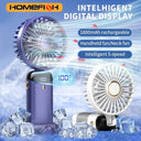 Rechargeable Handheld Fan - LED Digital Display