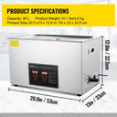 SucceBuy Ultrasonic Cleaner Stainless Steel Portable Cleaning Washing