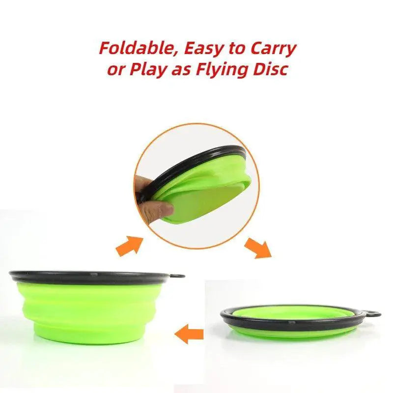 Large Collapsible Silicone Dog Bowl Portable Travel Feeder