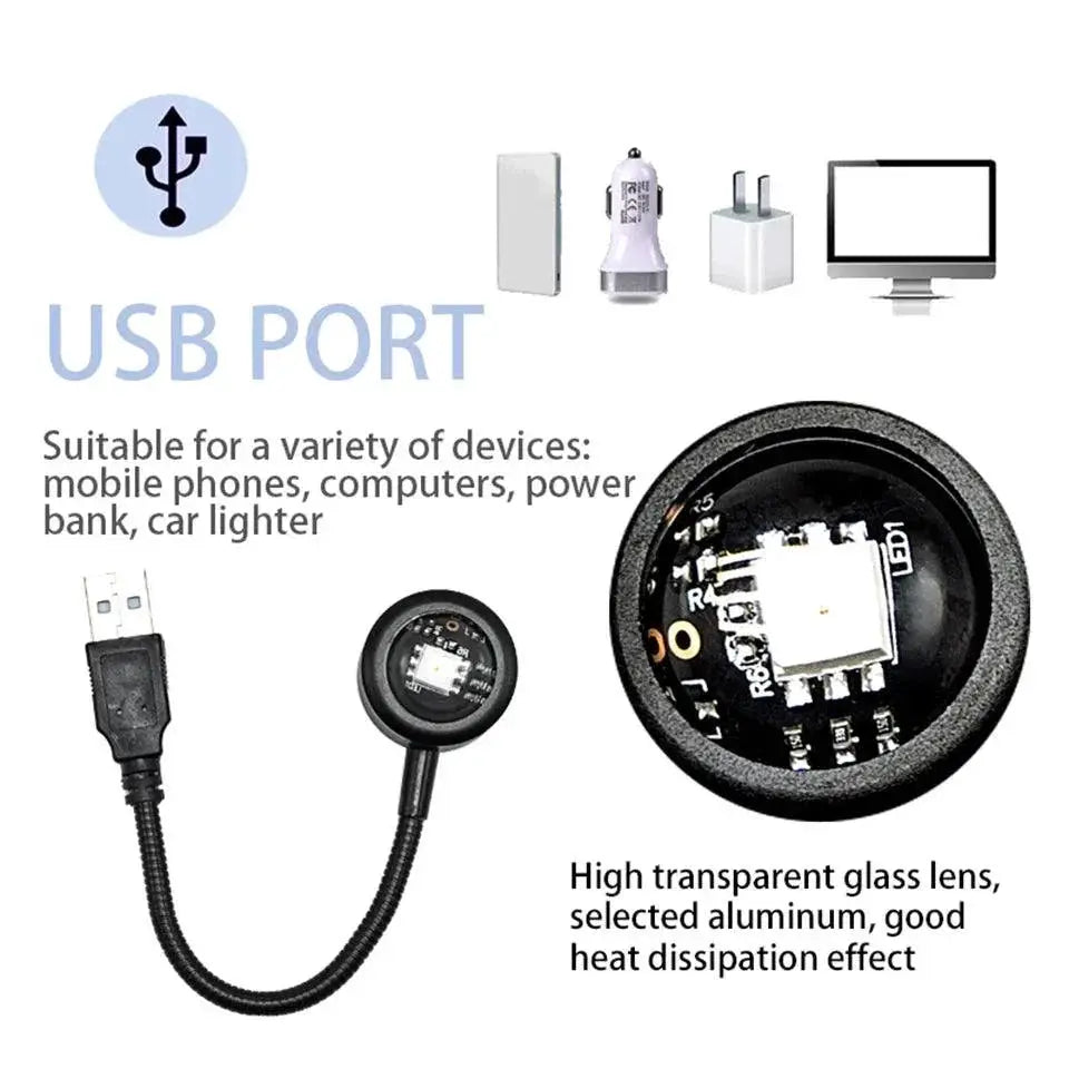 USB LED Sunset Lamp Night Light Projector for Decor Magic