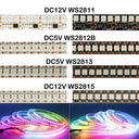 WS2812B WS2815 WS2813 RGBIC LED Strip Addressable Lights 5V 12V Vivid Colors