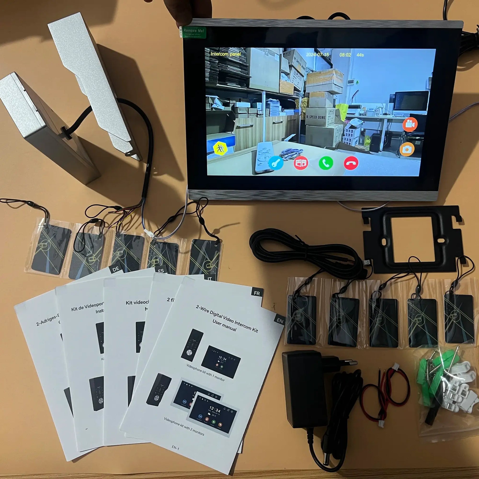 2-Wire TUYA Smart Video intercom doorbell 1080P Waterproof Camera 5G Wifi 7/10inch Touch Screen Support Password Inductive Card
