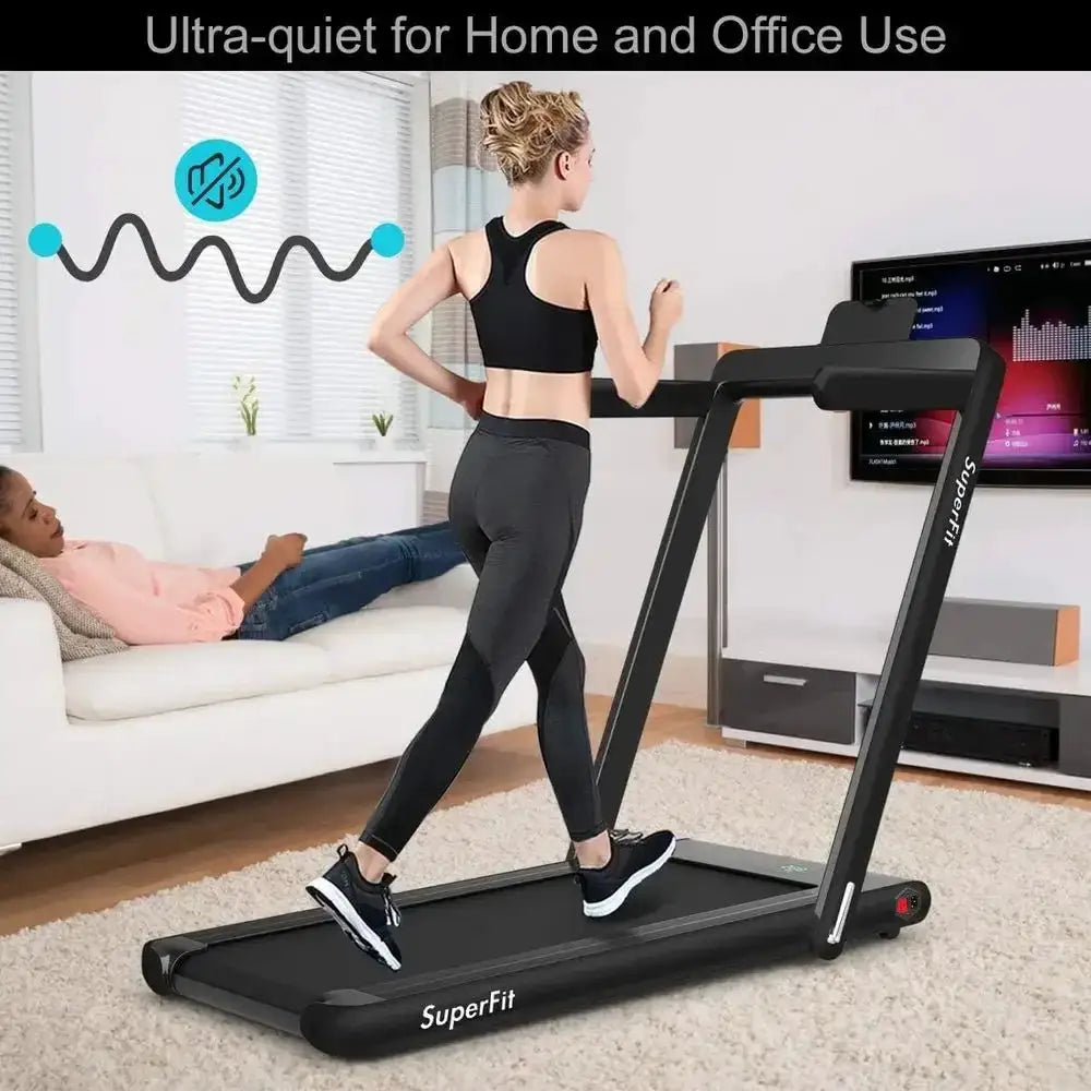 2-in-1 Portable Treadmill and Walking Pad for Home and Office Use: Walk, Jog, Run Under Desk
