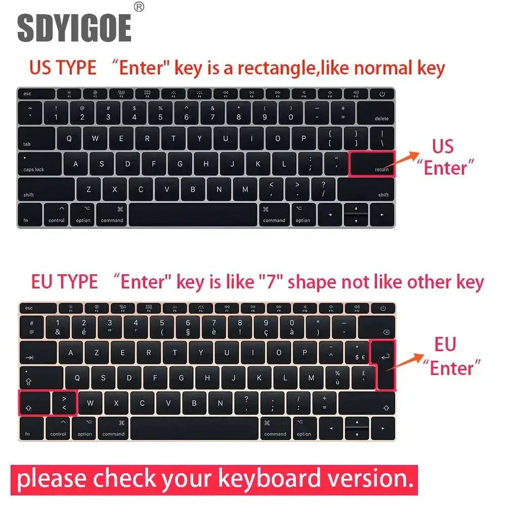MacBook Silicone Keyboard Cover Transparent Protector 1 Year