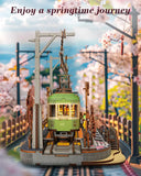 Robotime Sakura Tram 3d Puzzle Kit With Led Light
