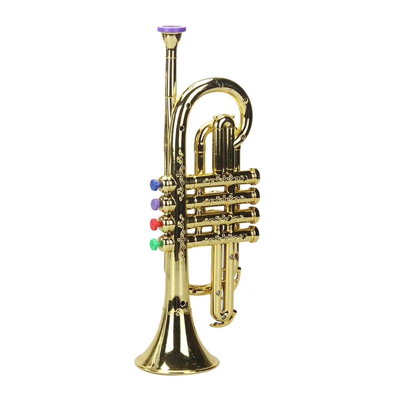 Toy Trumpet for Kids Safety Tested BPA Free Silver Gold