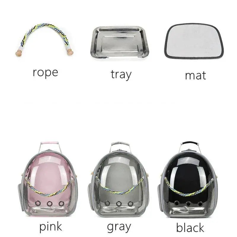 FeatherSafe Bird Carrier With Perch Rope Safe Travel Cage