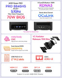 AOOSTAR GEM12+ Mini PC Barebone, AMD Ryzen 7 8845HS, High Performance Mini Desktop PC, Dual USB4 Port, Gaming Office Business