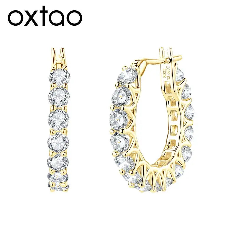 Oxtao Gold Hoop Earrings For Her — product image 1