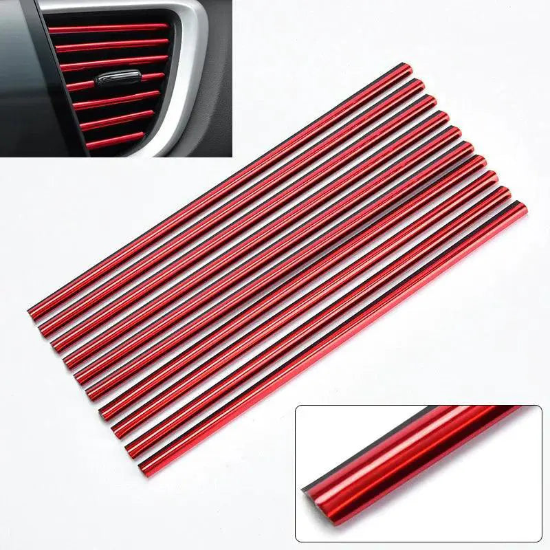 Car Air Outlet U Trim Strips 10Pc Decorative Interior Decor