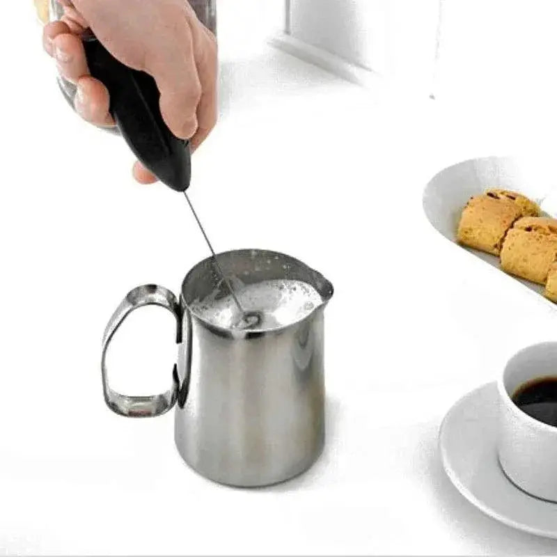 Portable Electric Milk Frother Compact Cappuccino Maker Kit