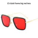 Tony Stark Inspired Unisex Square Frame Sunglasses Retro