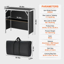 Foldable Portable Bar Table Black