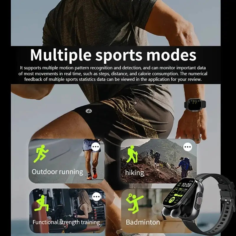 Smartwatch Health Monitor Earbuds