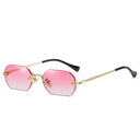 Unisex Rimless Rectangle Sunglasses with UV400 Protection