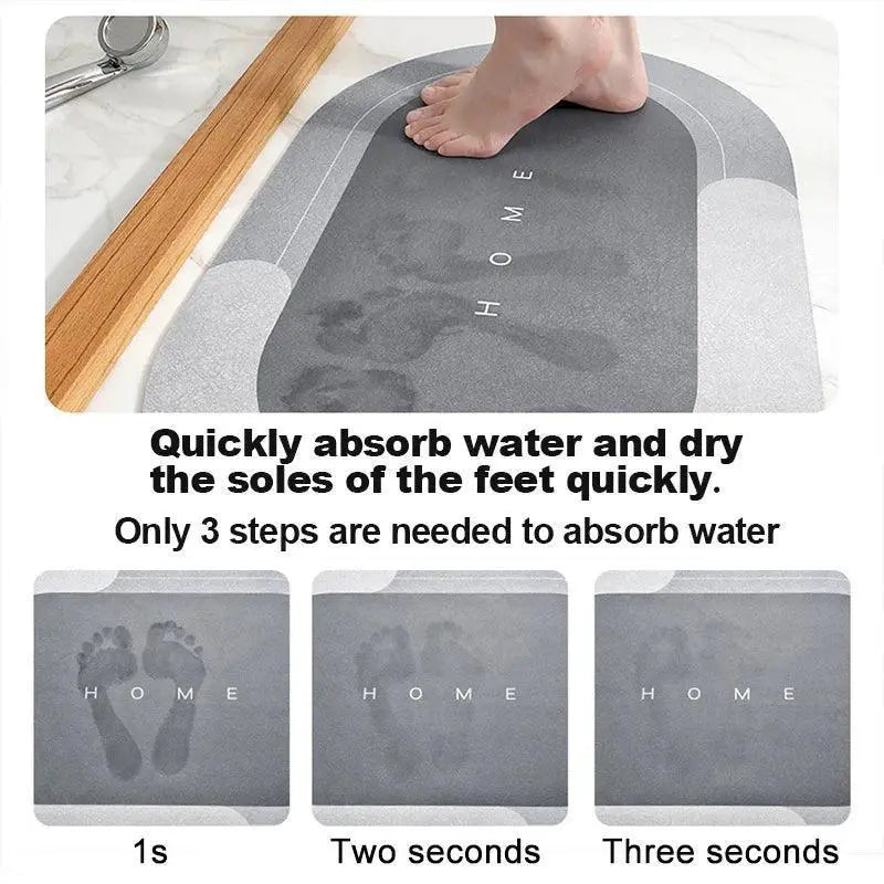 Luxurious Leather Bath Mat Ultra Absorbent Fast Drying