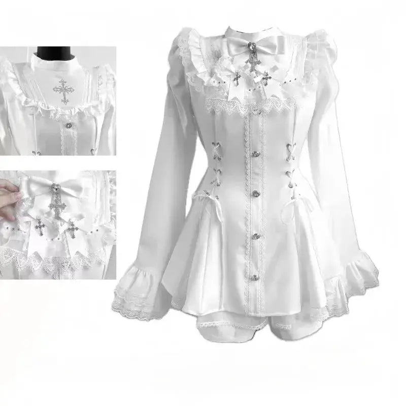 Elegant Gothic Lace Dress for Women Gala — product view 13