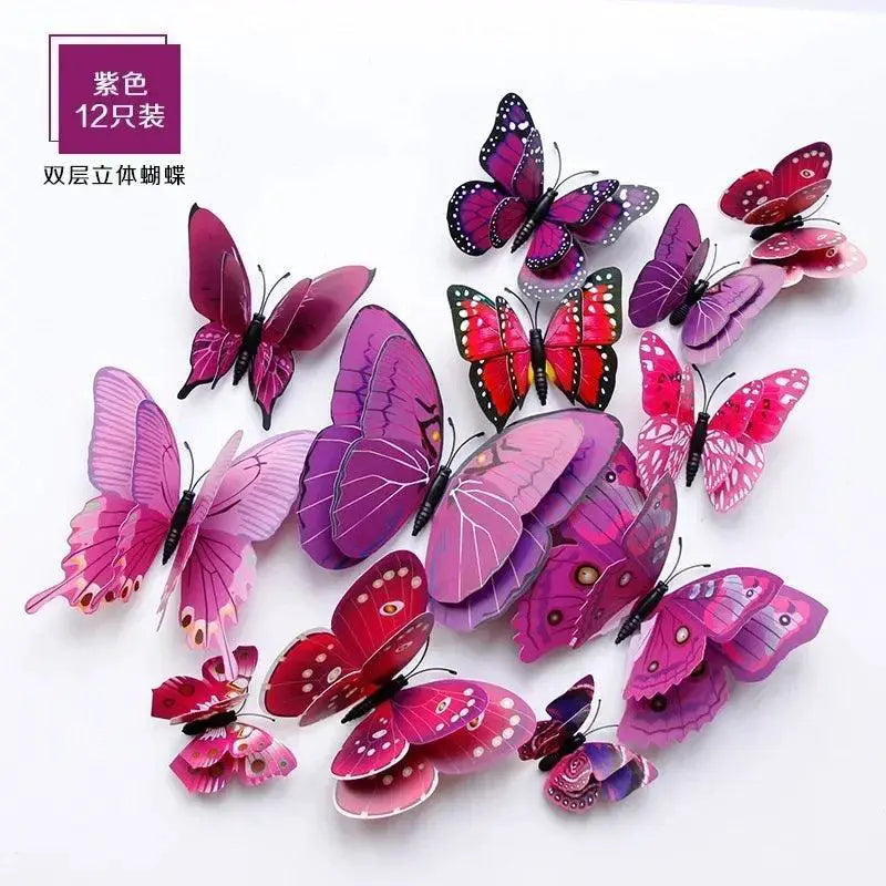 Butterflies Wall Stickers DIY 3D Decor for Living Room