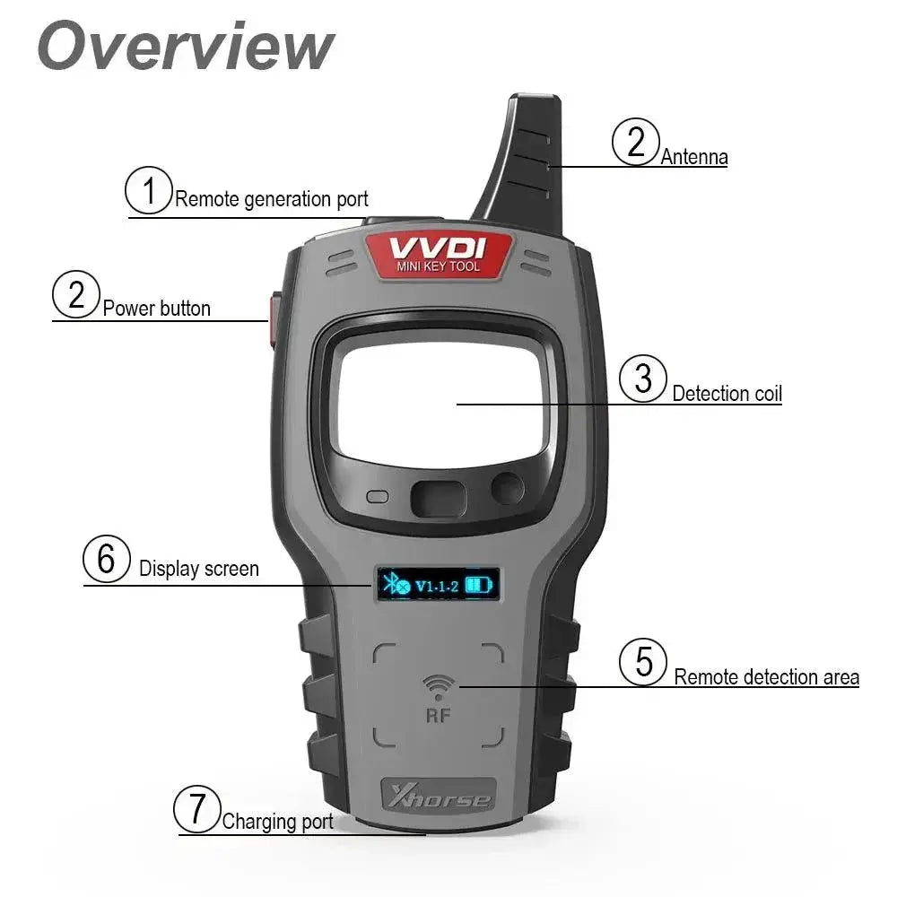 V1.8.7 VVDI Mini Key Tool Remote Programmer Global Version