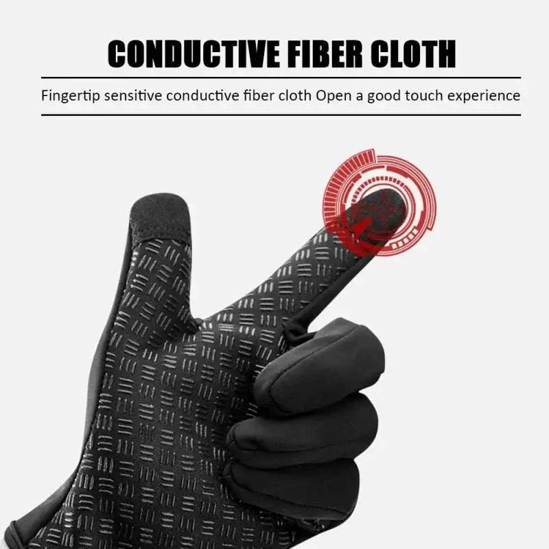 Mens Cycling Gloves Touchscreen Warm Waterproof Non Slip