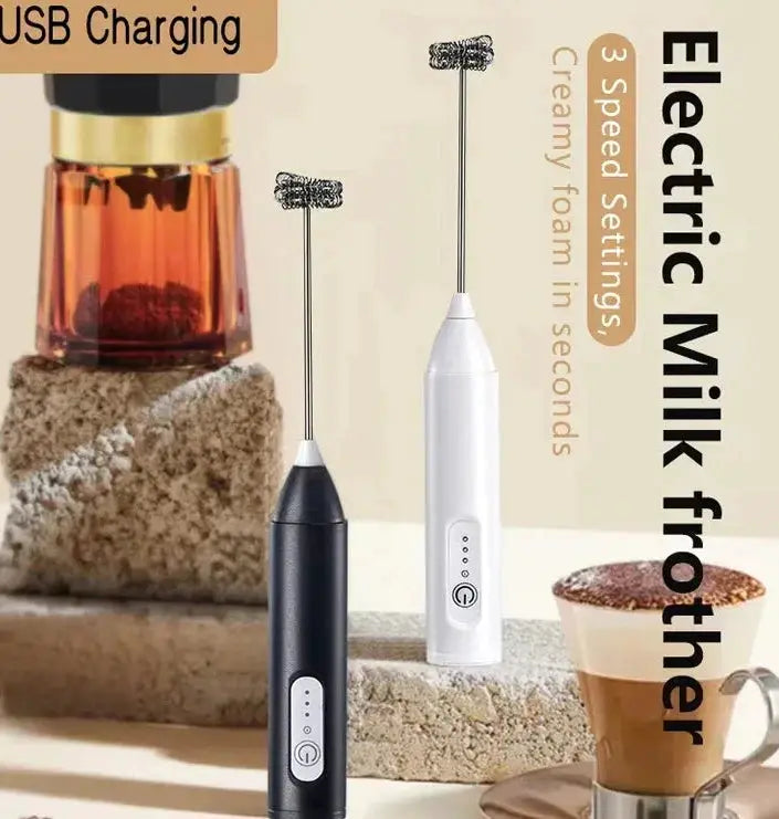 Wireless Milk Frother USB Rechargeable Handheld Blender