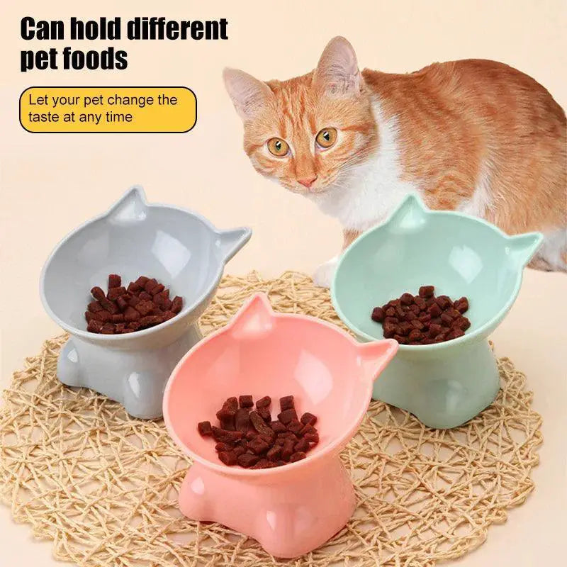 Large Capacity Cartoon Cat Shape Pet Feeder Cute Design