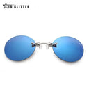 UV400 Clip-On Round Sunglasses for Men