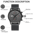 Premium Black Chronograph Watch