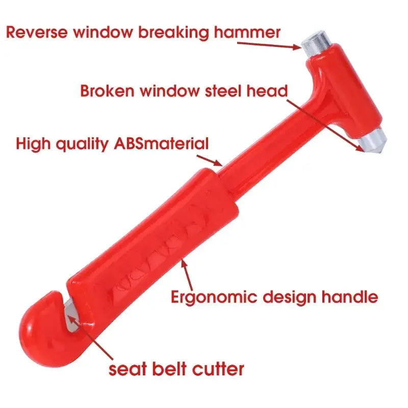 Emergency Escape Hammer With Seat Belt Cutter For Cars