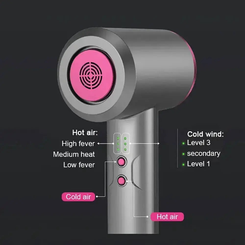 Super Cordless Portable Hair Dryer Wireless Travel Blowers