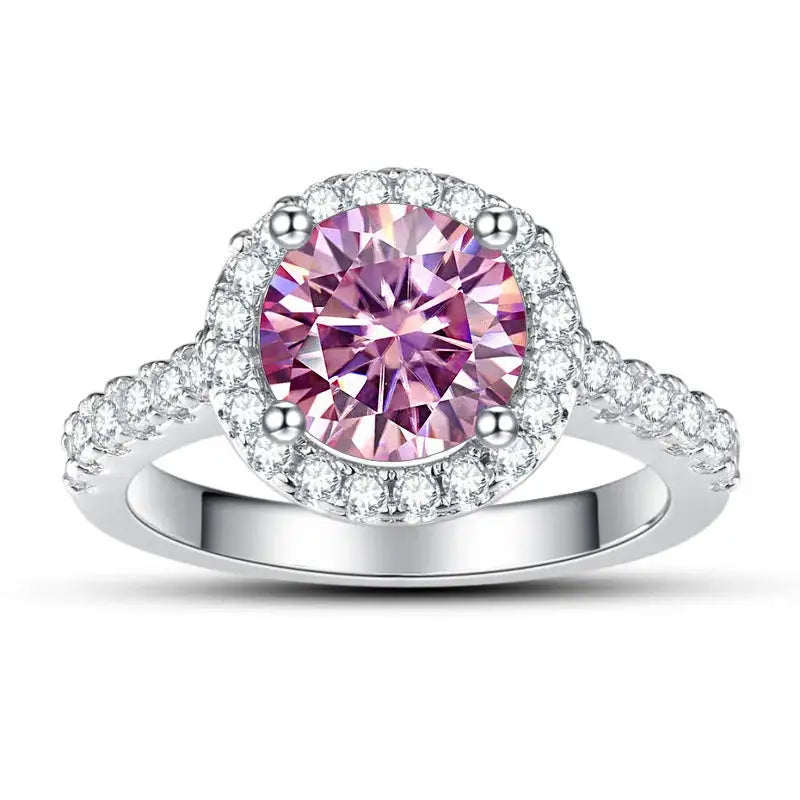 Moissanite Ring in Sterling Silver Carat — product view 1